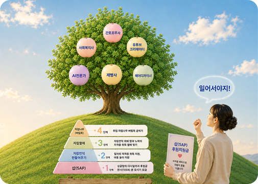 자립 나무 버팀목 만들기 / 자립가정 이미지